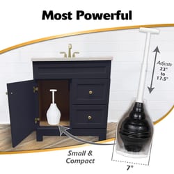 Korky Beehive Max Hideaway Toilet Plunger with Holder 16 in. L X 6 in. D