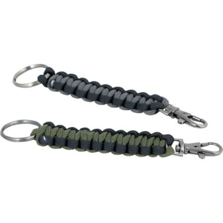 Custom Accessories Paracord Survival Key Chain - Black & Gray - 1 Each