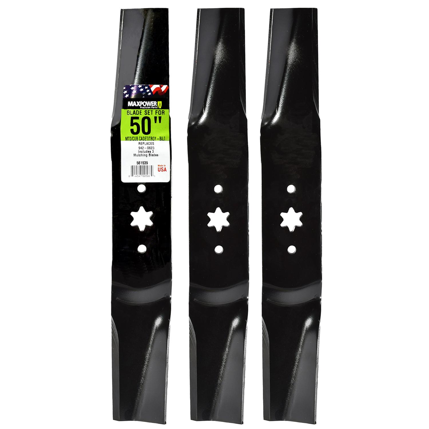 3 Rotary Mulchng Blades for 50 Mower Deck Toro Mx5050 Tmecutter Z