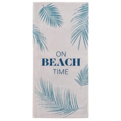 Karma Gifts Waterfront Blue/Gray Cotton On Beach Time Tea Towel 1 pk