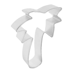 R&M International Corp 3 in. W X 4 in. L Palm Tree Cookie Cutter Silver 1 pc