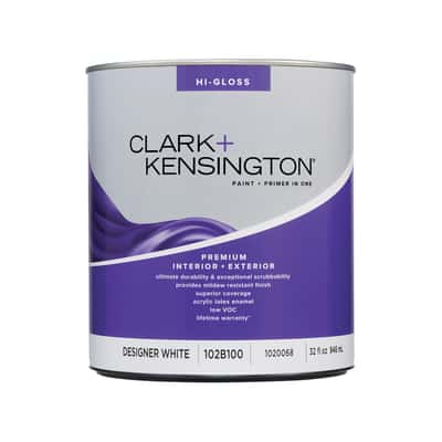 Clark+Kensington High-Gloss Designer White Premium Paint Exterior and ...