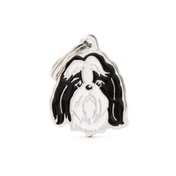 MyFamily Friends Black/White Shih Tzu Metal Dog Pet Tags