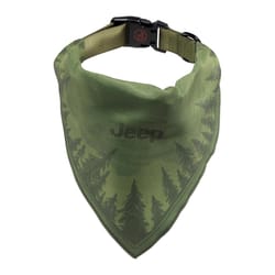 Jeep Green Forest Nylon Dog Collar Bandana Large