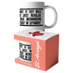 El Arroyo 16 oz Soy Milk White BPA Free Mug