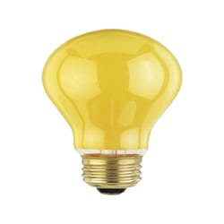 Westinghouse Bug Light 60 W A19 A-Line Incandescent Bulb E26 (Medium) Yellow 2 pk