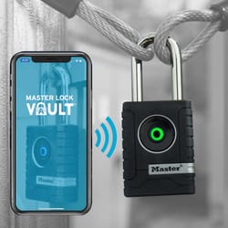 Master Lock 5-5/16 in. H X 1-1/16 in. W X 2-7/32 in. L Metal Single Locking Bluetooth Padlock