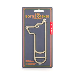 Kikkerland Gold Stainless Steel Manual Dog Bottle Opener