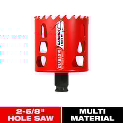 Diablo Snap-Lock Plus 2-5/8 in. Carbide Tipped 2-3/8 in. L X 3/8 in. D Hole Saw