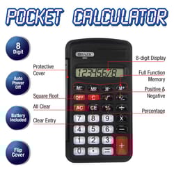 Bazic Products Black 8 digit Pocket Calculator