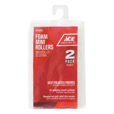 Ace Foam 4 In W Mini Paint Roller Cover 2 Pk Ace Hardware