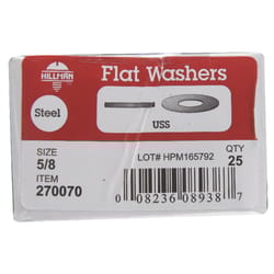 Hillman Zinc-Plated Steel 5/8 in. USS Flat Washer 25 pk Hillman Zinc-Plated Steel 5/8 in. USS Flat Washer 25 pk