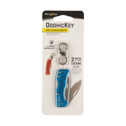 Nite Ize DoohicKey Stainless Steel Blue Key Chain Knife