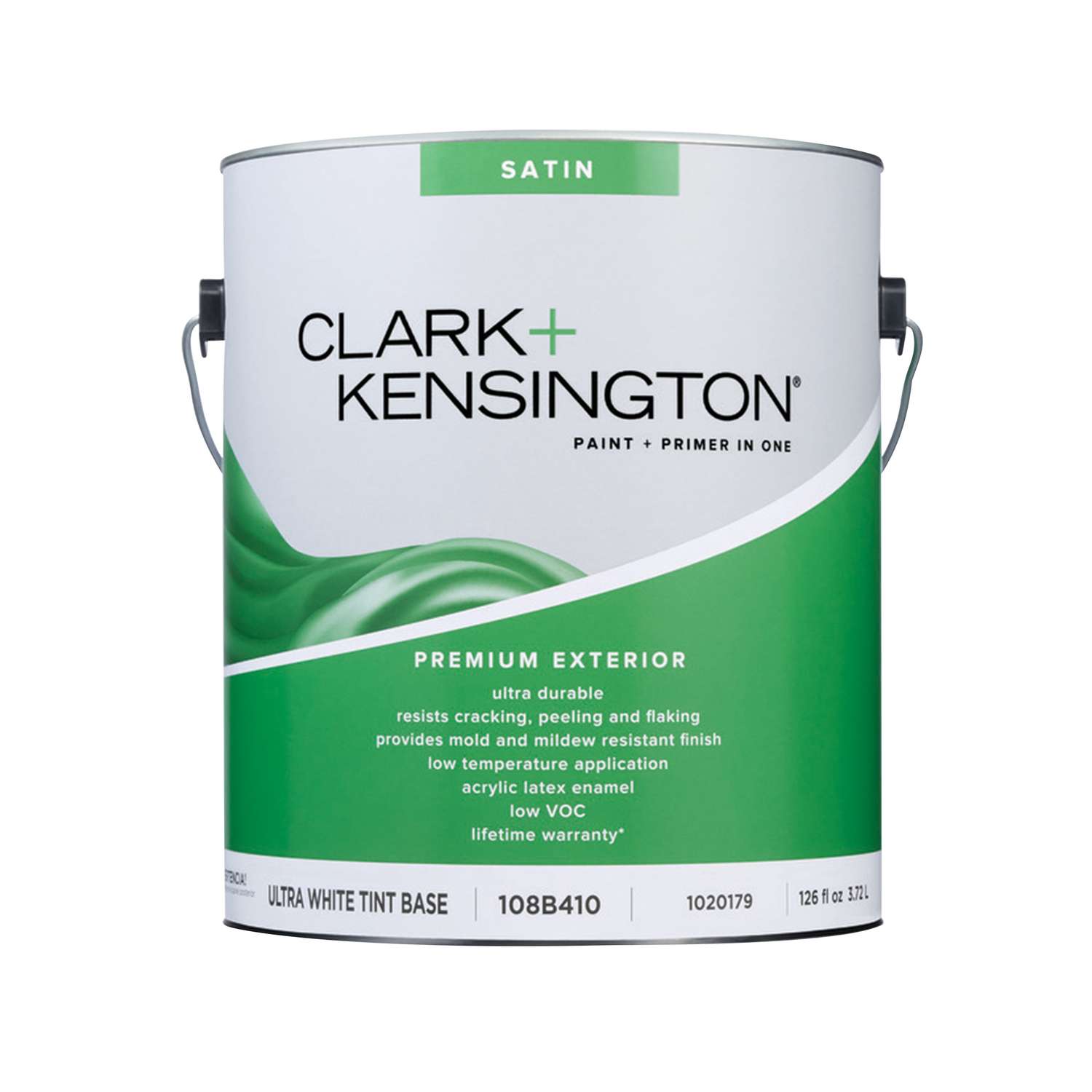 Clark+Kensington Satin Tint Base Ultra White Base Premium Paint ...