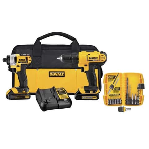 DeWalt 20V MAX 2 Tool Cordless Brushed Compact Drill Impact Driver