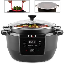 Instant 7.5 qt Black/Silver Aluminum Programmable Slow Cooker