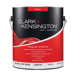 Clark+Kensington Flat Tint Base Neutral Base Paint + Primer Interior 1 gal