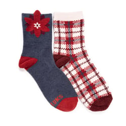 Muk Luks Women's Cozy Holiday One Size Fits Most Novelty Socks Assorted