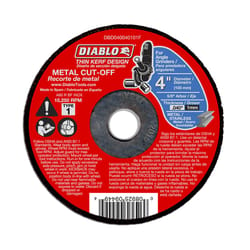 Diablo 4 in. D X 5/8 in. Aluminum Oxide Metal Cut-Off Disc 1 pk