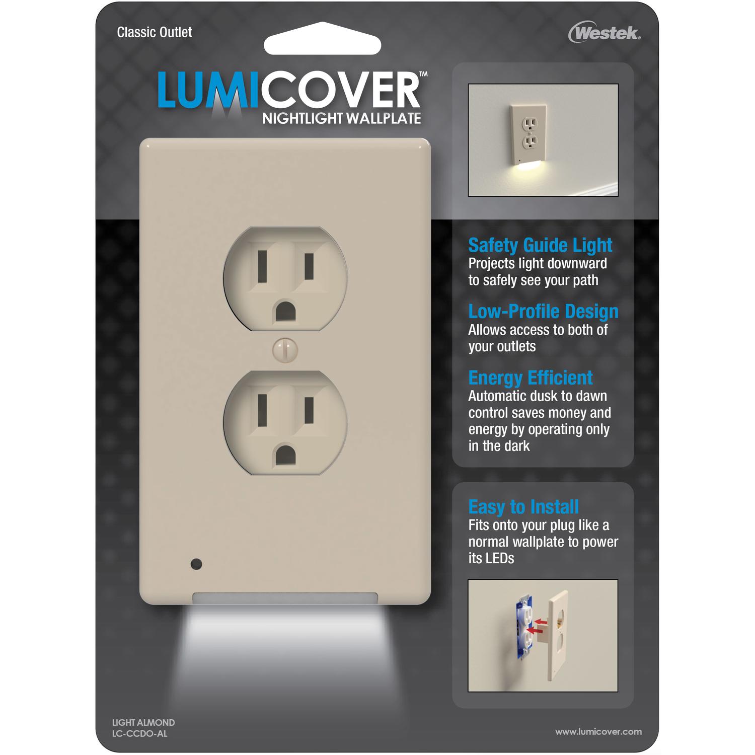 LumiCover Power Failure & LED Night Light - Duplex - White