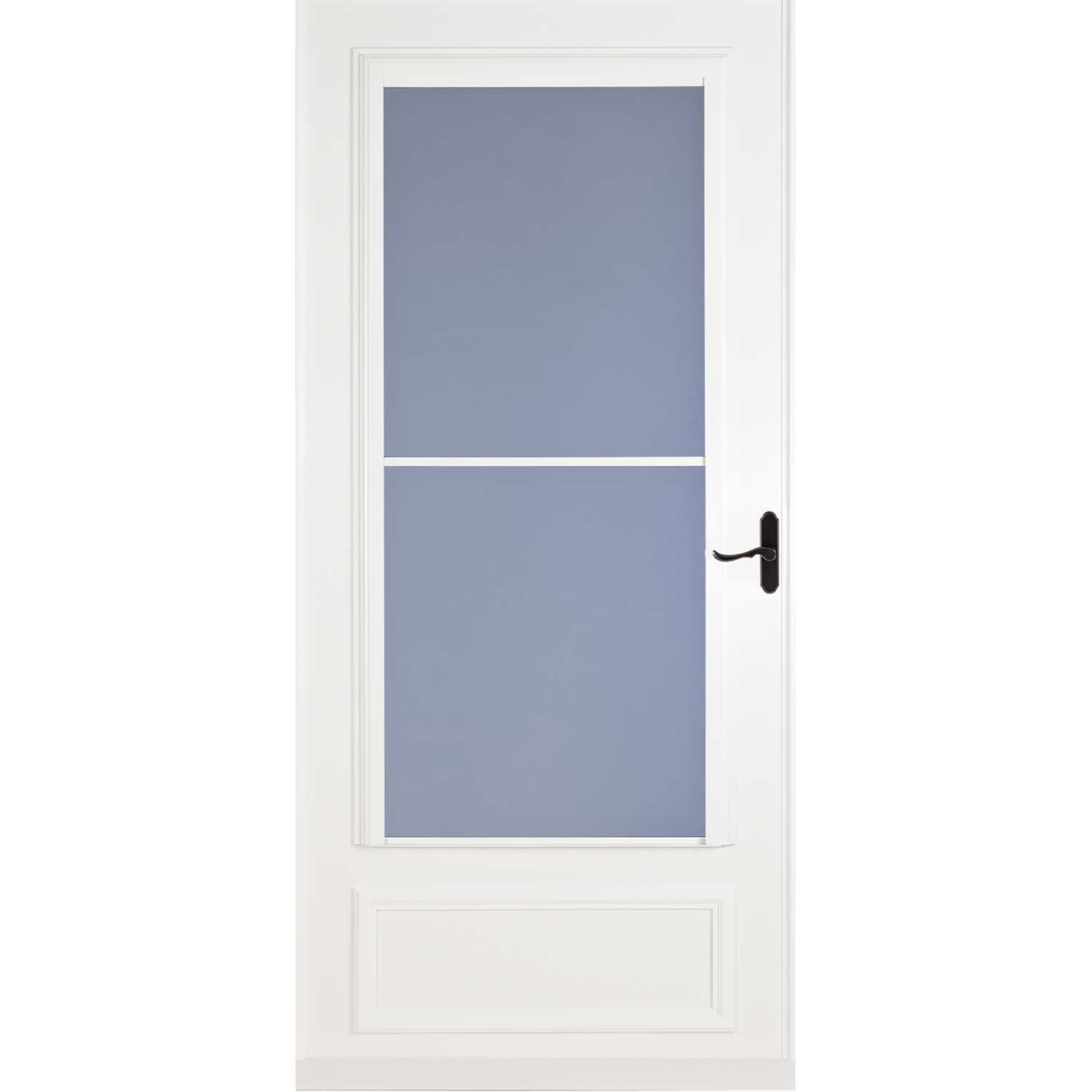 Larson 81 In H X 36 In W Vinyl Wood White Mid View Reversible