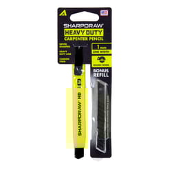C.H. Hanson SharpDraw 7 in. L Mechanical Carpenter Pencil w/refill Snap-Off Pencil Blade Green 1 pc