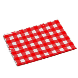 Chef Craft Red/White Plastic Disposable Tablecloth 108 ft. 52 ft.