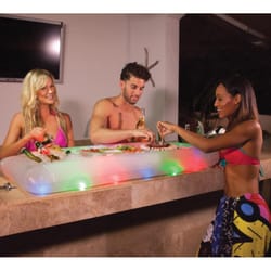 PoolCandy Multicolored PVC Inflatable LED Pool Float