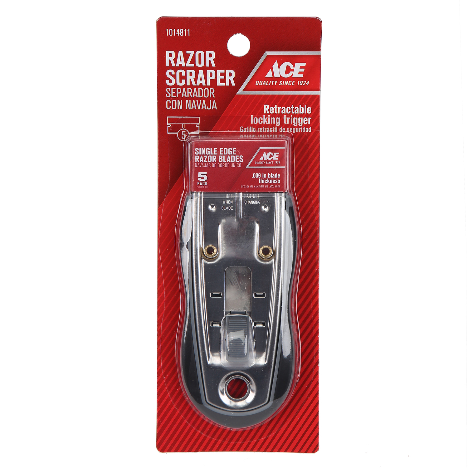 Ace 1 in. W Steel Glass Safety Scraper with Blade - Ace Hardware