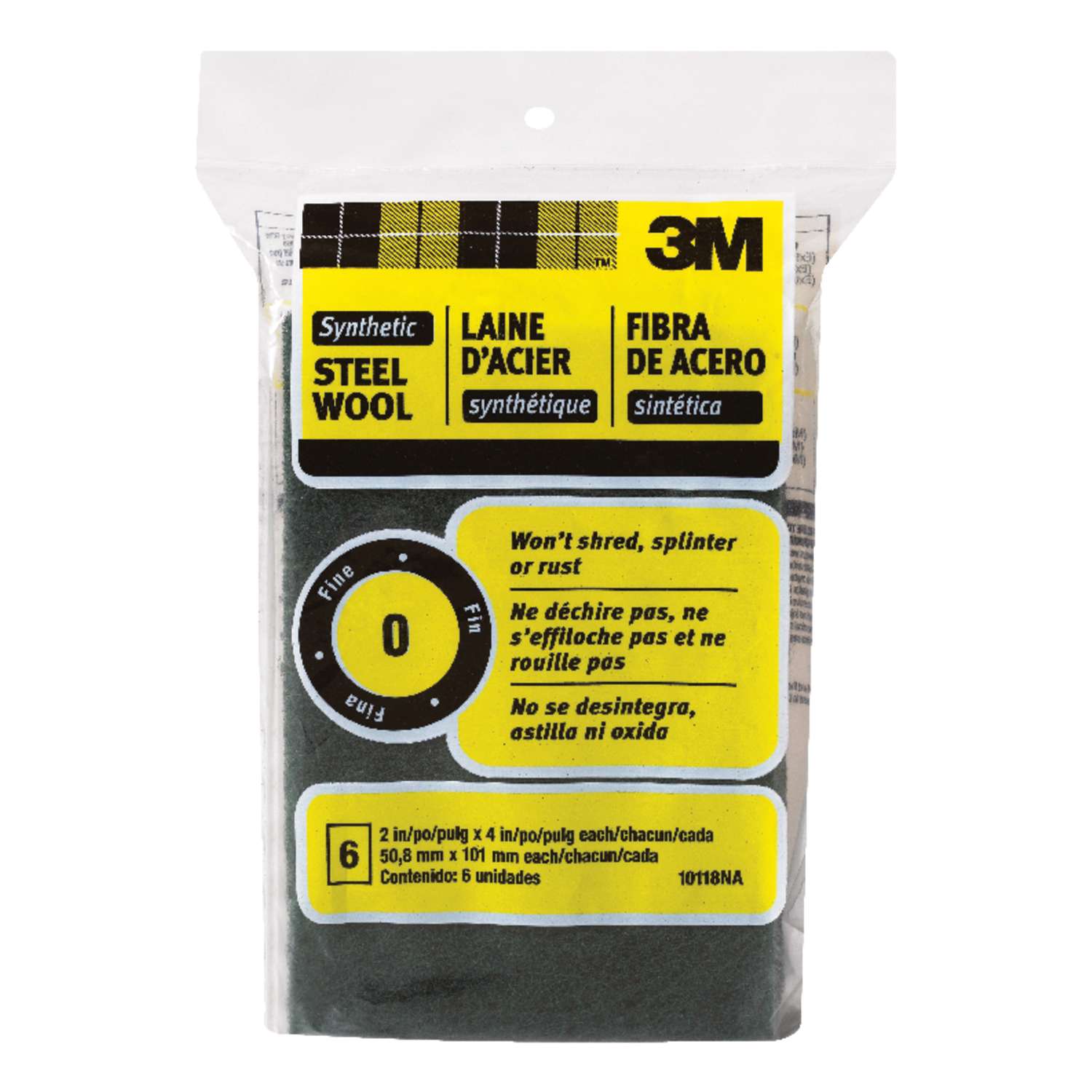 3M 0 Grade Fine Steel Wool Pad 6 pk Ace Hardware