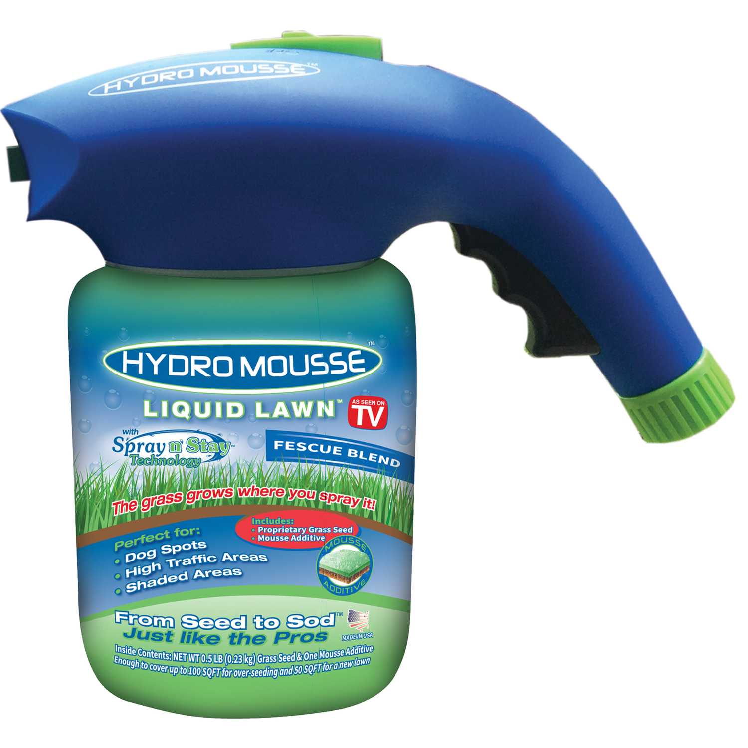 Hydro Mousse Liquid Lawn As Seen on TV Fescue Blend Grass Seed 0.5 lb
