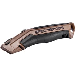 Spec Ops 7 in. Retractable Fixed Utility Knife Black 1 pc