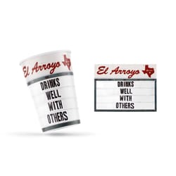 El Arroyo Drinks Well With Others Party Cups Paper 12 pk