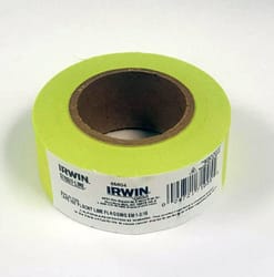 Irwin Strait-Line 150 ft. L X 1-3/16 in. W PVC Flagging Tape Lime