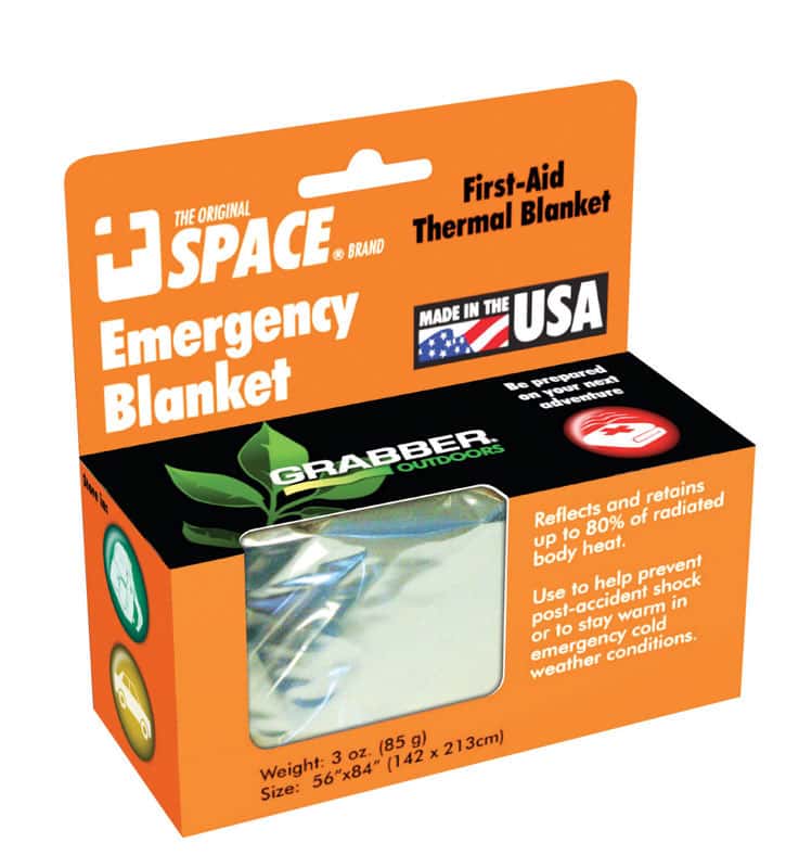 Grabber Warmers Silver Survival Blanket .5 in. H X 56 in. W X 84 in. L 1 pk  - Ace Hardware