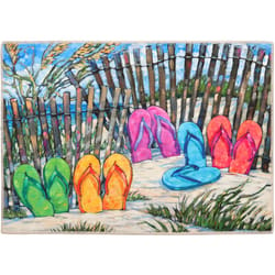 Olivia's Home 22 in. W X 32 in. L Multi-Color Sand Drift Sandals Polyester Accent Rug