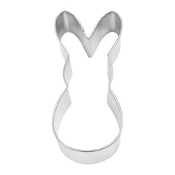 R&M International Corp 4 in. L Candy Bunny Cookie Cutter Silver 1 pc