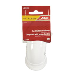 Ace 1-1/2 in. Slip in. X 1-1/2 in. D Slip Plastic 45 Degree Elbow