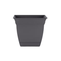 HC Companies Eclipse 7 in. H X 8 in. W X 8 in. D Plastic Contemporary Planter Warm Gray