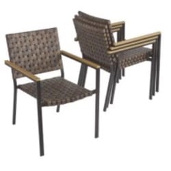 Living Accents Brown Steel Frame Chair