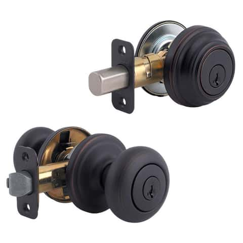 Kwikset SmartKey Juno Venetian Bronze Knob and Single Cylinder