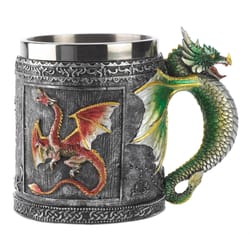 Dragon Crest Stainless Steel Medieval Dragon Mug 1 pc