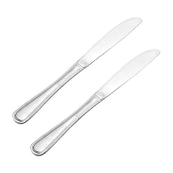 Pfaltzgraff Silver Stainless Steel Flatware Dinner Knife Set 2 pc