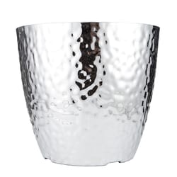 Misco 10 in. D Resin Planter Silver