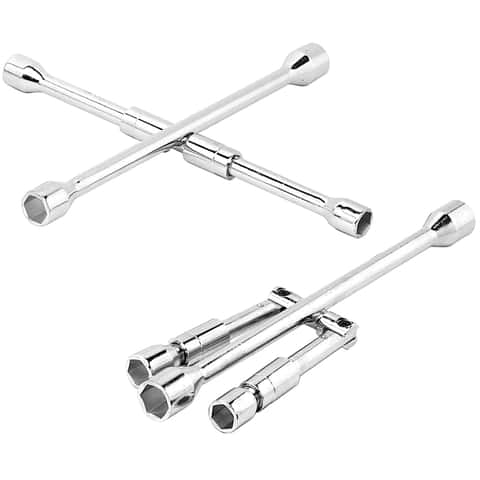 Performance Tool 6 Point Metric and SAE 4-Way Folding Lug Wrench 7 in. L 1  pc - Ace Hardware