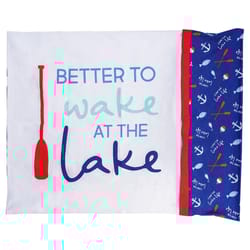 Pavilion We People Wake at the Lake Pillowcase Cotton and polyester 1 pk