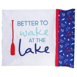 Pavilion We People Wake at the Lake Pillowcase Cotton and polyester 1 pk