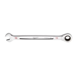 Milwaukee 3/8 in. X 3/8 in. 12 Point SAE I-Beam Ratcheting Combination Wrench 6.5 in. L 1 pc