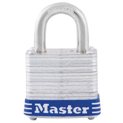 Master Lock 1 in. H X 1-1/8 in. W Laminated Steel 4-Pin Cylinder Exterior Padlock