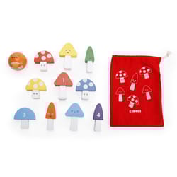 Kikkerland Kidoki Mini Mushroom Bowling Multicolored 11 pc